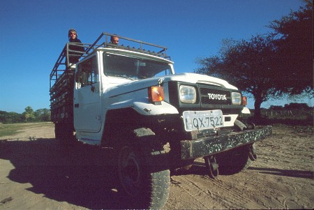 Toyota Bandeirante jeep in the Pantanal