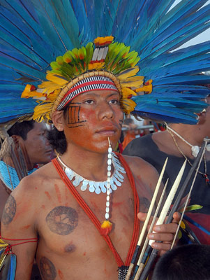 Bororo-Boe youth during Brazil