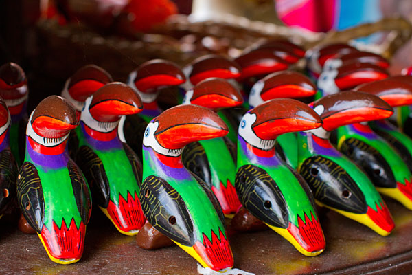 Pantanal wildlife-themed souvenirs in Arte Pantaneira, located on the riverfront in Corumbá