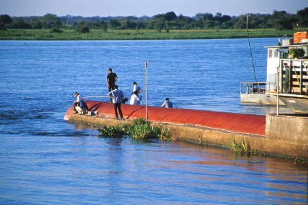 Locals fishing on the Paraguay river, near the Porto Geral, Corumba